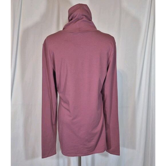 New W/Tag Peruvian Connection *IN RASPBERRY* T-Neck Top Pima Cotton Medium - Picture 5 of 8